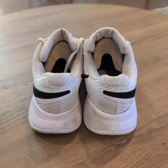 NIKE COURT LITE 4 TENNIS SHOES SNEAKERS WOMEN'S SZ 6.5 FD6575 100 WHITE BLACK - Picture 4 of 5